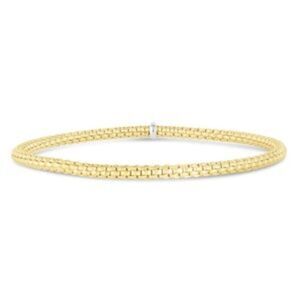 14K GOLD POPCORN STRETCH 3MM BRACELET by Phillip Gavriel